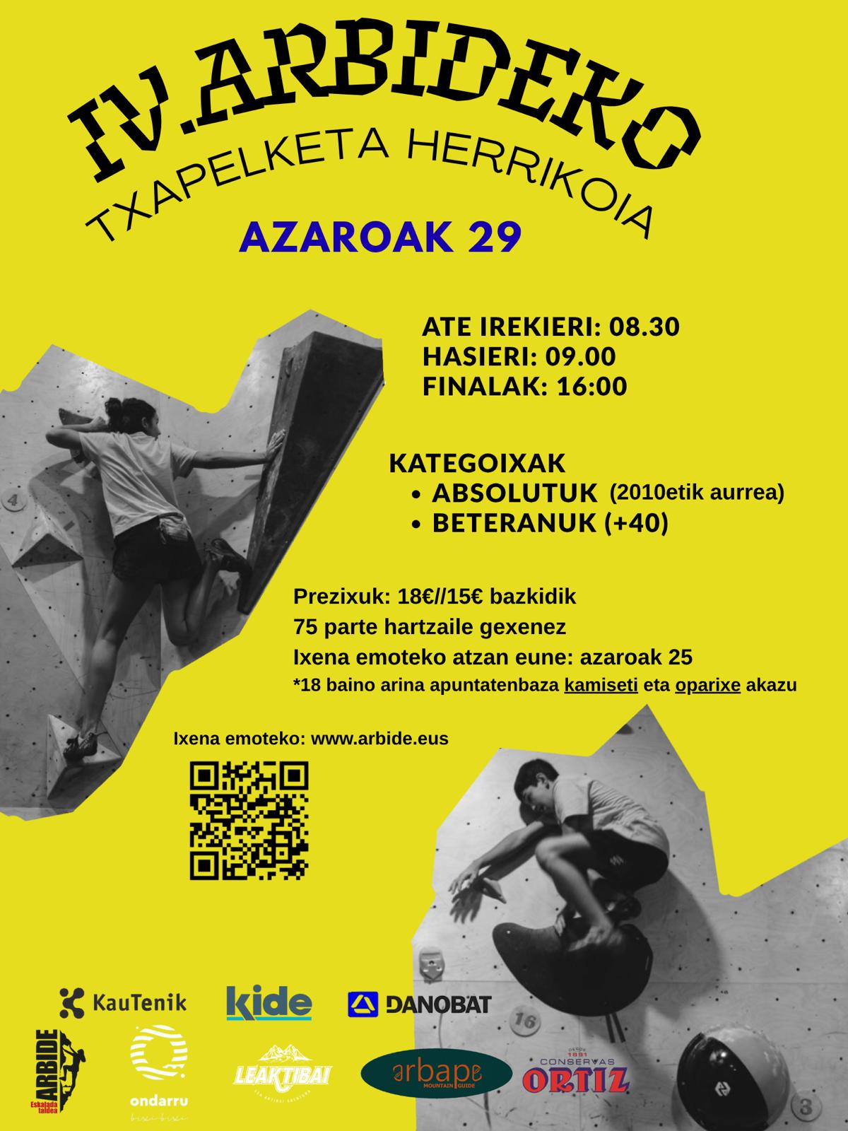 Bloke txapelketako izen emate kartela